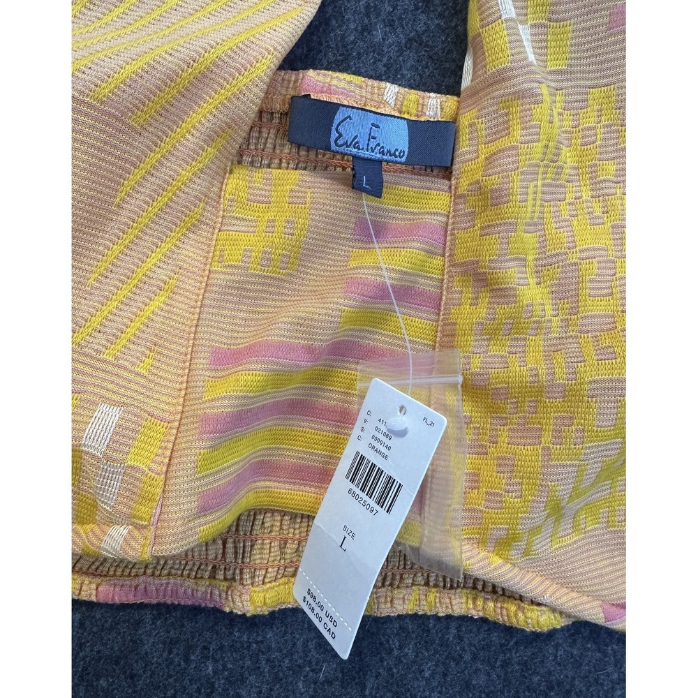 Eva Franco x Anthropologie Citrus Yellow Knit Summer Wrap Halter Top Size Large - Picture 5 of 10